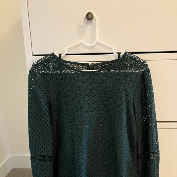 Dark green lace blouse & cami - size S - Picture 1 of 11
